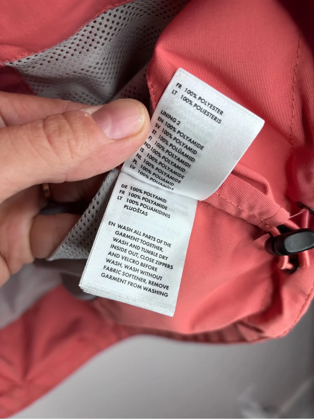 Polarn O. Pyret Waterproof Hooded Rain jacket Two Tone Pink Size 10-11yrs.
